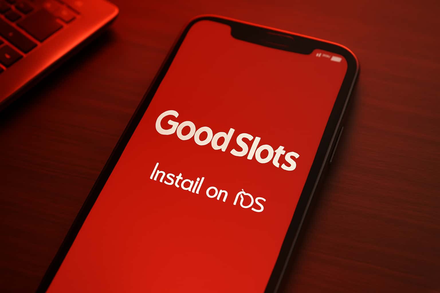 An illustration of the GoodSlots app installation process on iOS.