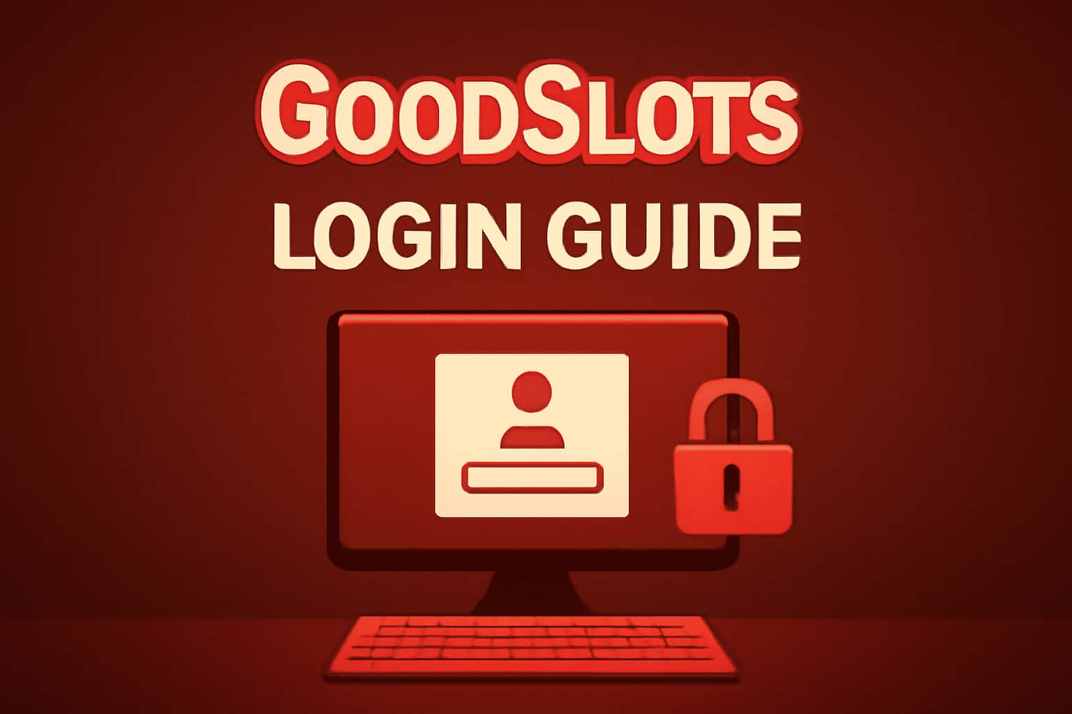 An informative scene showcasing the logo of GoodSlots and aspects of its login process.