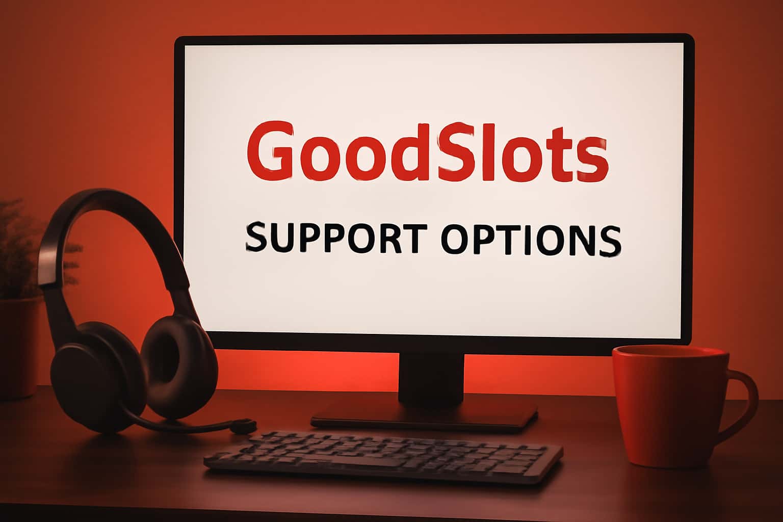 A visual representation of GoodSlots Support Options with a focus on installation and troubleshooting.
