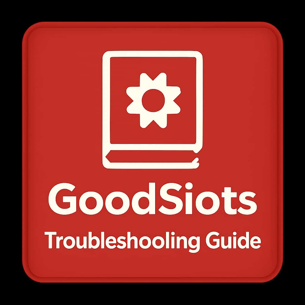 Icon representing the GoodSlots Troubleshooting Guide for user assistance.