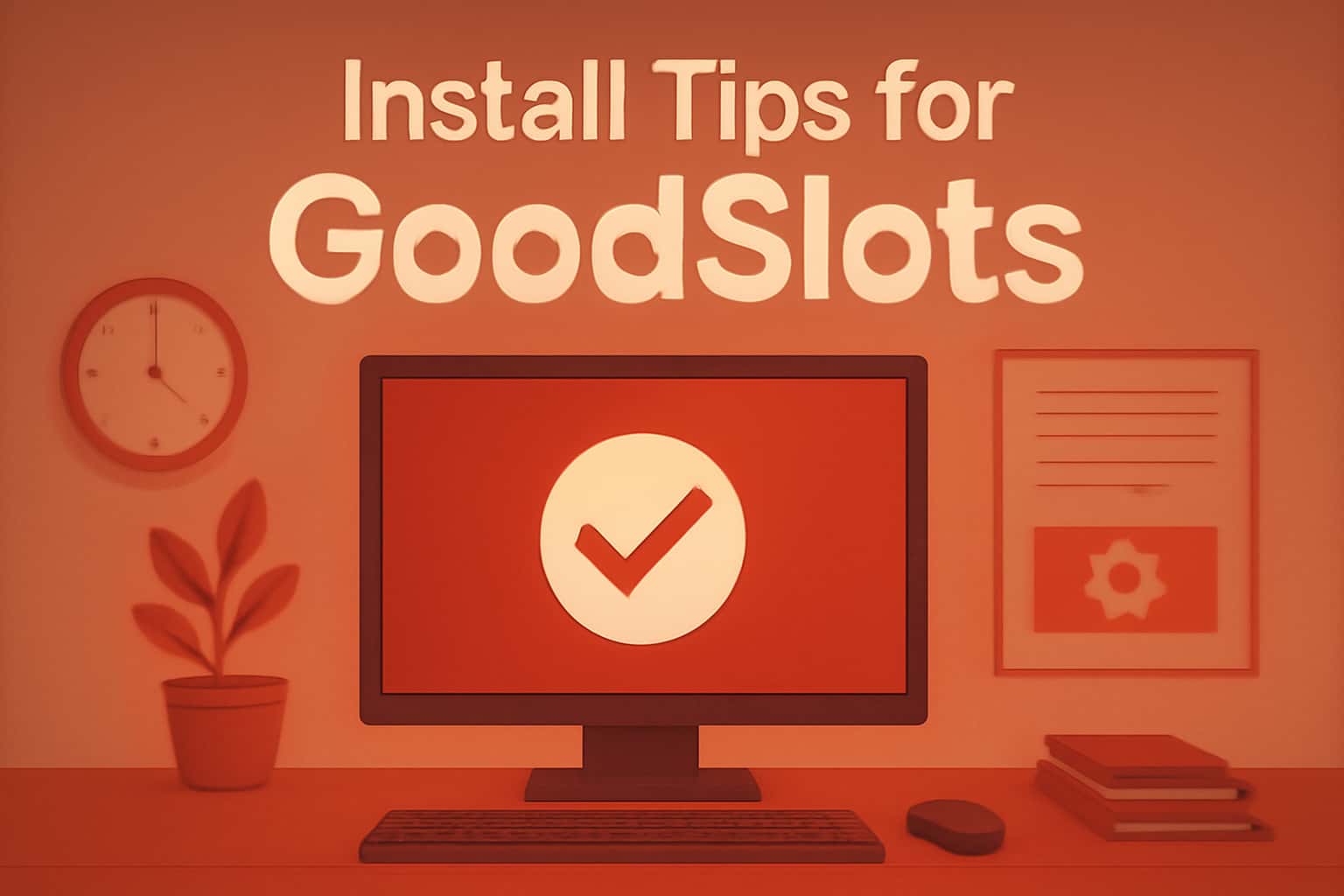 An informational scene about installing GoodSlots with the text visible.