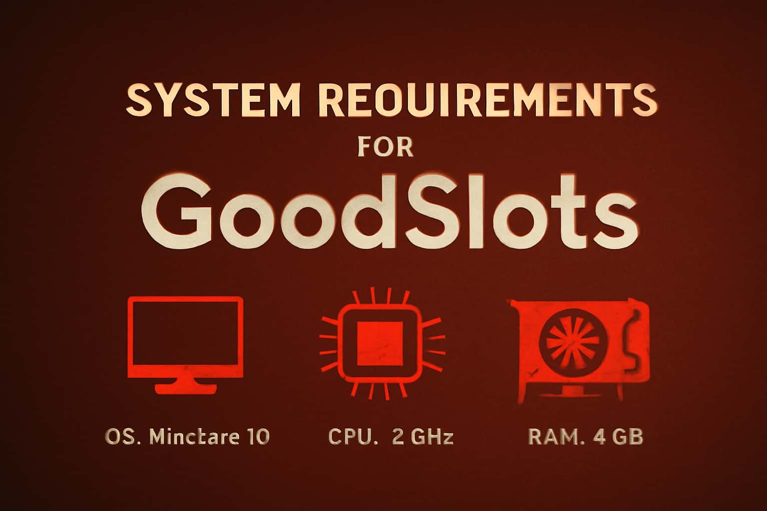 Informational scene about System Requirements for GoodSlots.