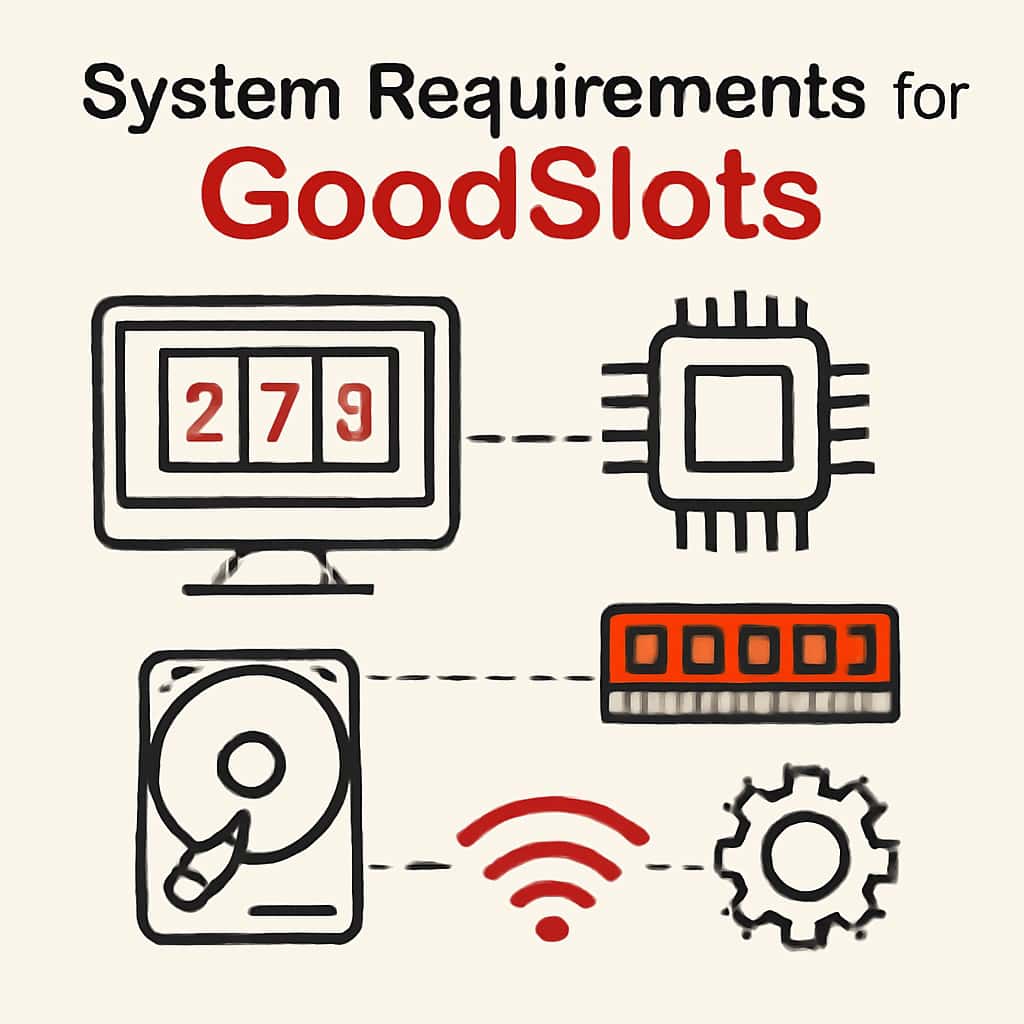 Diagram explaining System Requirements for GoodSlots.
