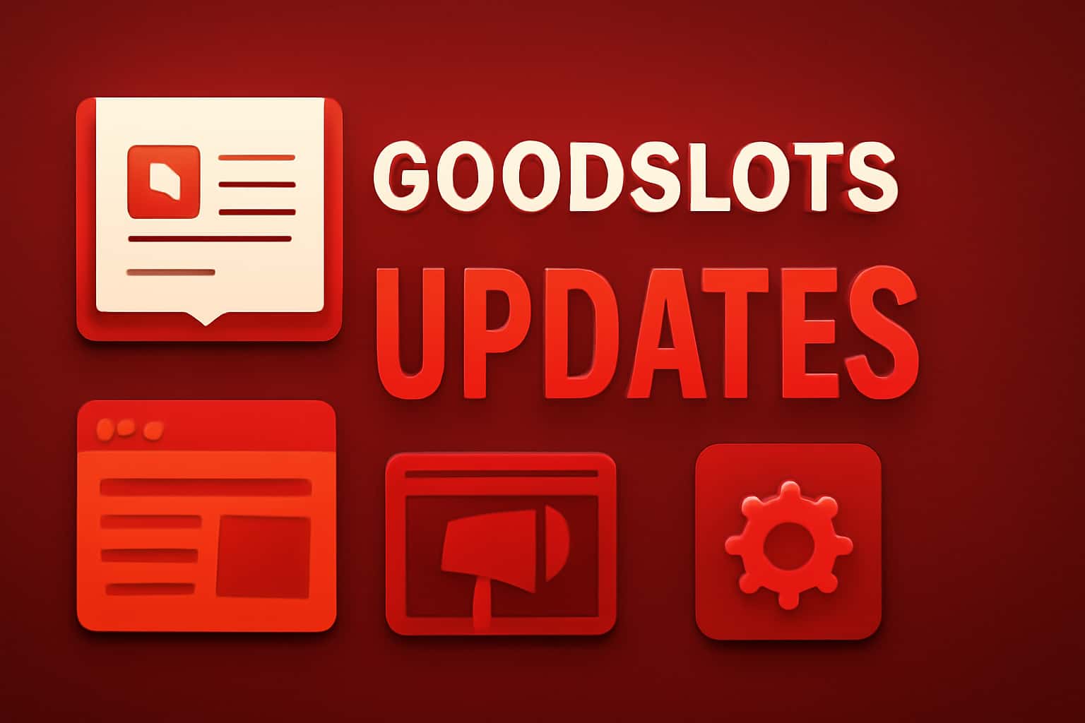A neutral informational scene depicting updates related to GoodSlots.
